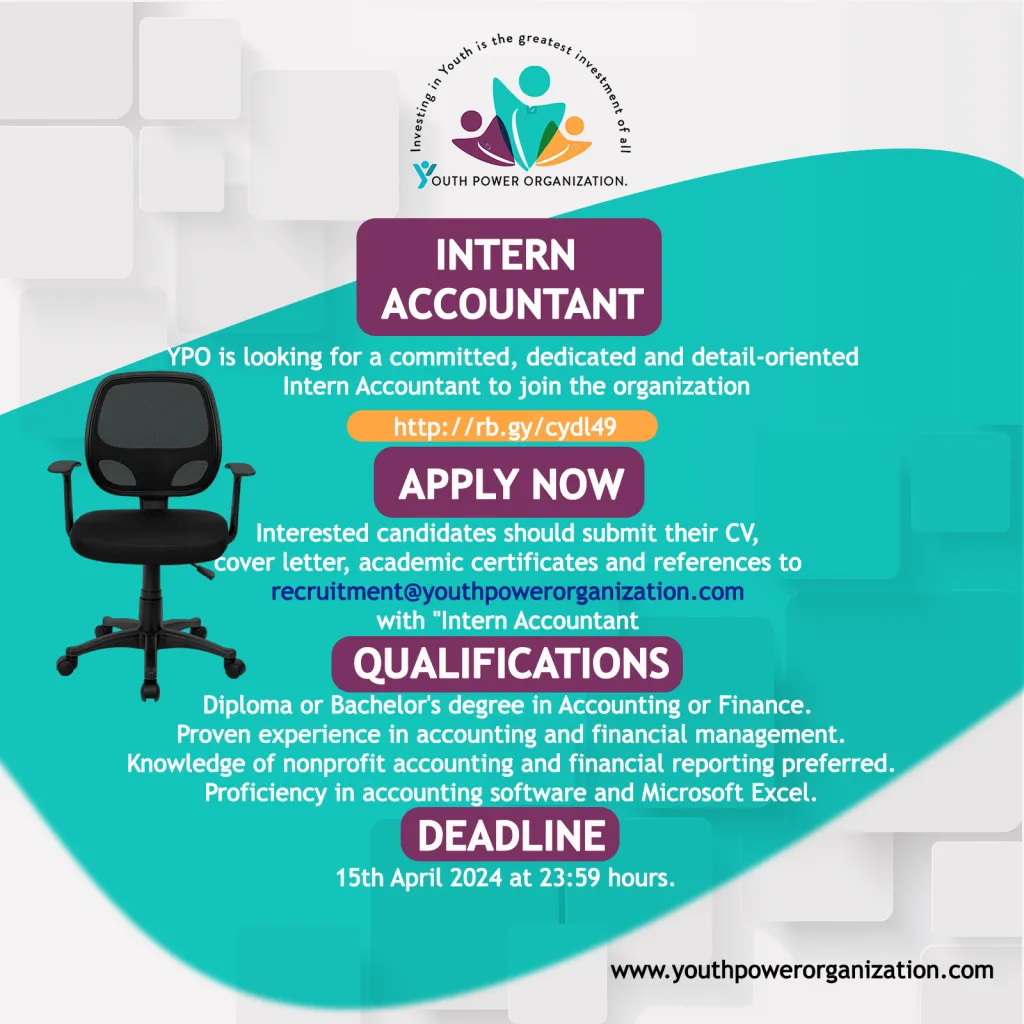 Call for “Intern Accountant”application.